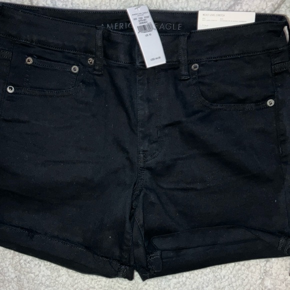 3for$20✨ NWT - American Eagle black size 10 shorts - Picture 3 of 4